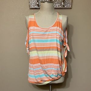 Boutique Gorilla Cat Cold Shoulder Top